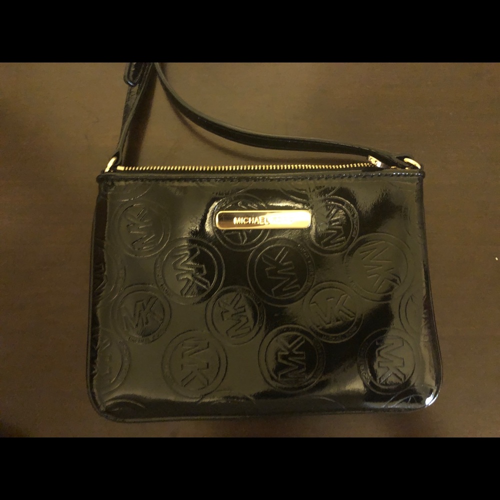 MK Patent Leather Crossbody Bag